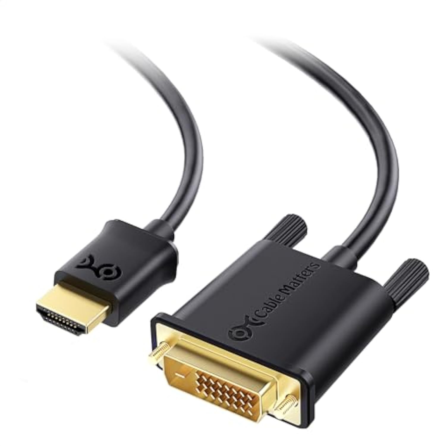 Cable Matters CL3 in-Wall Rated Bi-Directional HDMI to DVI Cable - 6ft, DVI to HDMI Cable, HDMI1.4 to DVI-D Dual Link Cord, Black