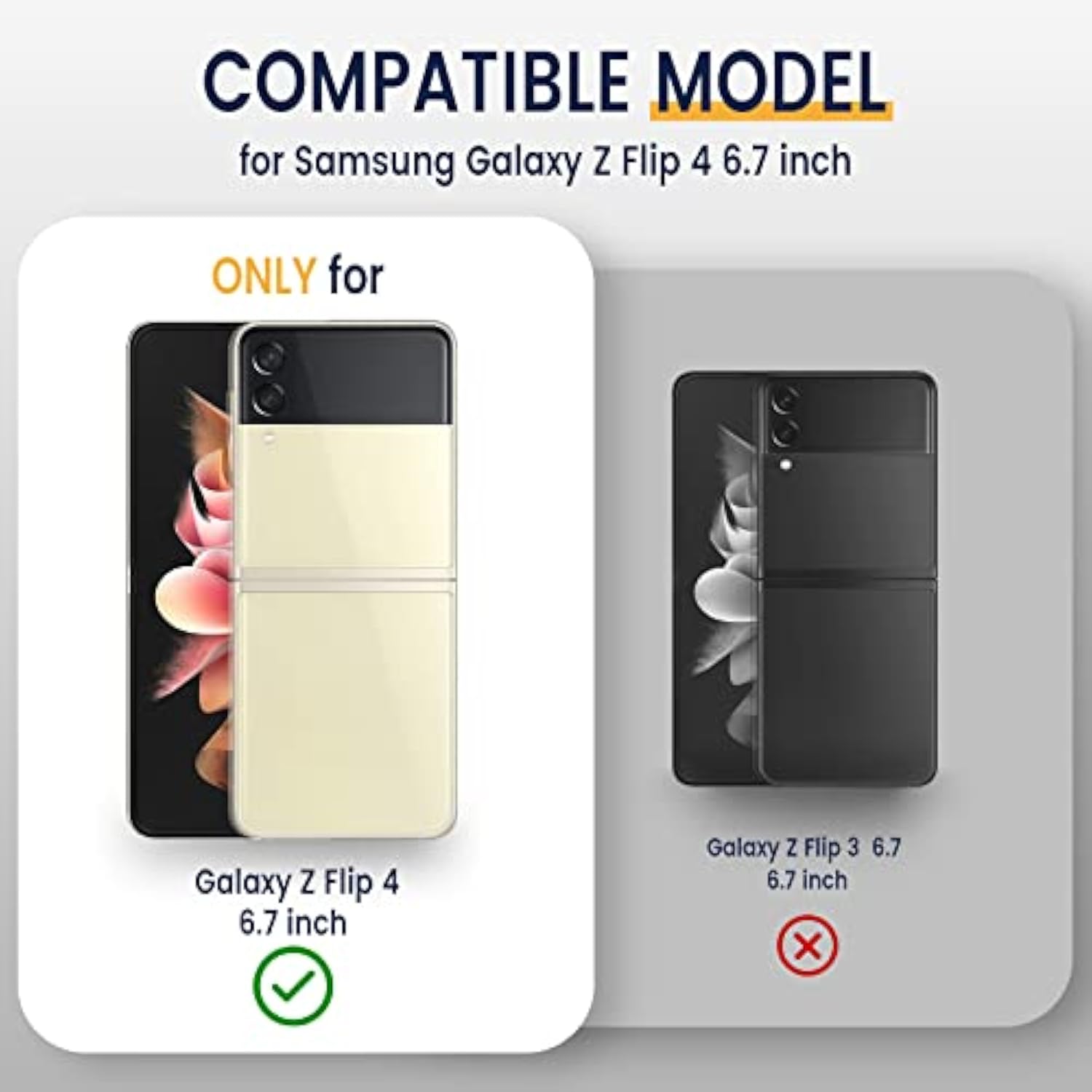 Samsung Z Flip 4 Case Case with Camera Cover