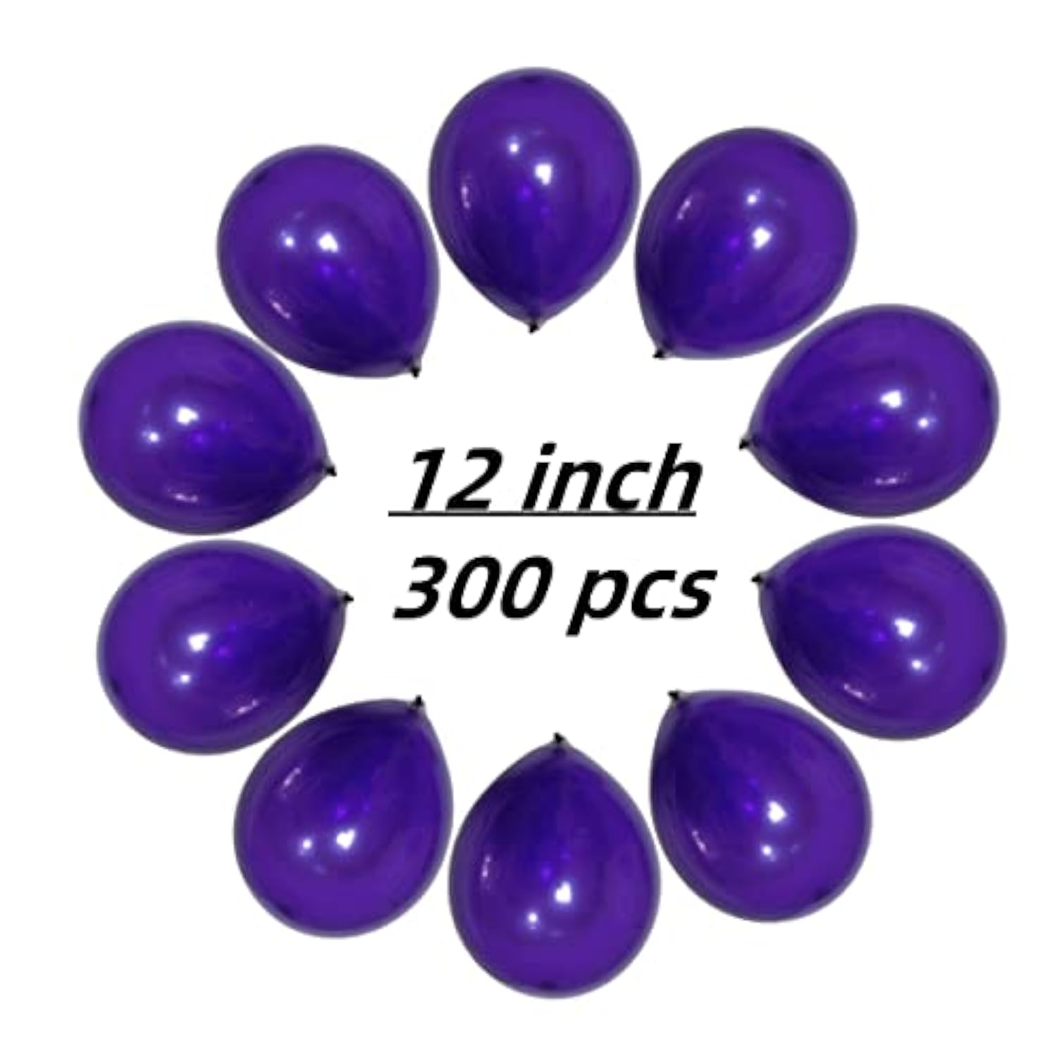 300 Pack Dark Purple Balloons 12 Inch Dark Purple Latex Party Balloon Bulk For Various Party Events Decorations