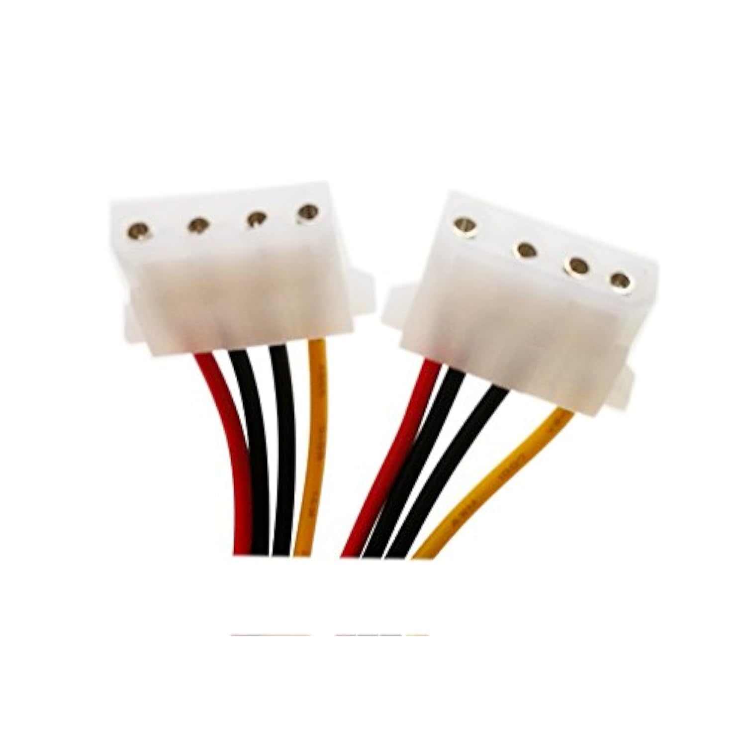 6 Inch Sata 15-Pin Male To Dual 4 Pin Molex Lp4 Female Ide Hard Drive Power Y-