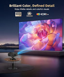 [1500Ansi/ Google Tv] Smart Projector With Wifi And Bluetooth, Portable Outdoor Projector 4K Support, Auto Focus & Keystone, Built-In Apps, Indoor Home Theater With 360° Rotatable Stand