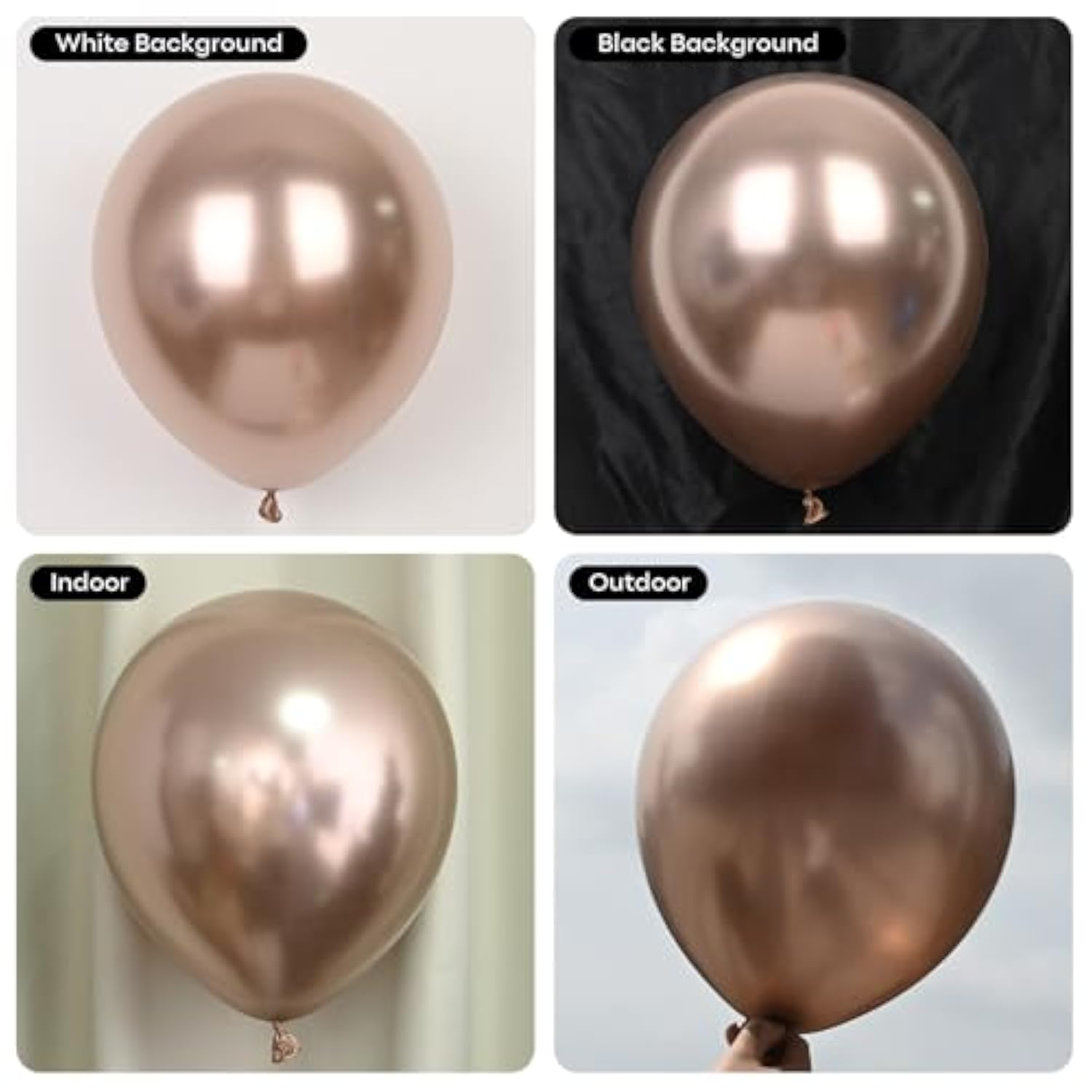 60PCS Dusty Blue Gold Balloons 12in Baby Blue White for Shower Birthday Wedding