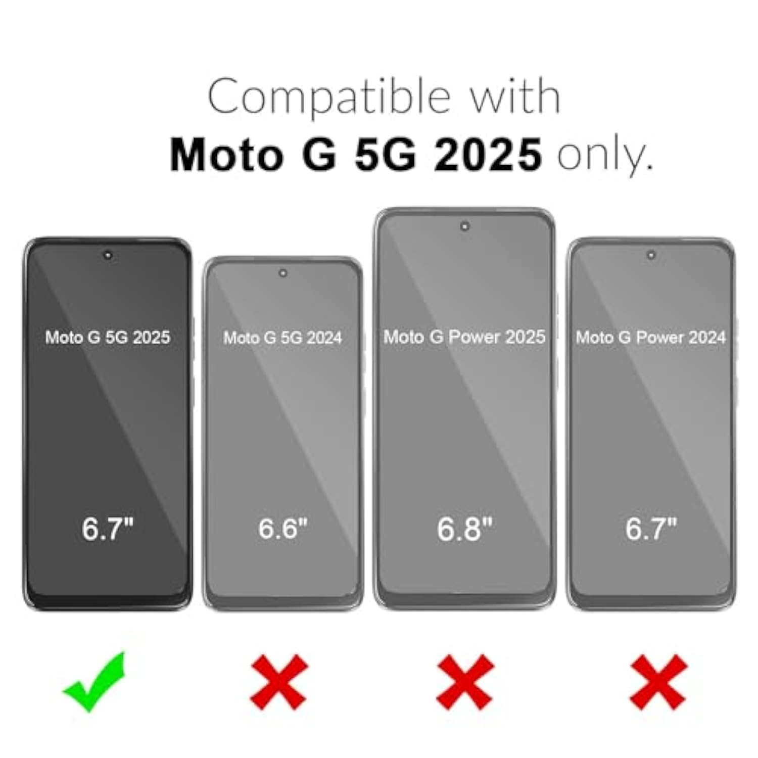 For Moto G 5G 2025 Case,Moto G Play 2025 Case With 2Pc Screen Protector Robust Durable Stylish And Lightweight Design,Blue