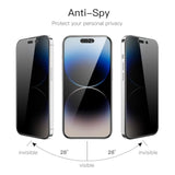 JETech Privacy Full Coverage Screen Protector for iPhone 14 Pro 6.1-Inch, Anti-Spy Tempered Glass Film, Edge to Edge Protection Case-Friendly, 2-Pack