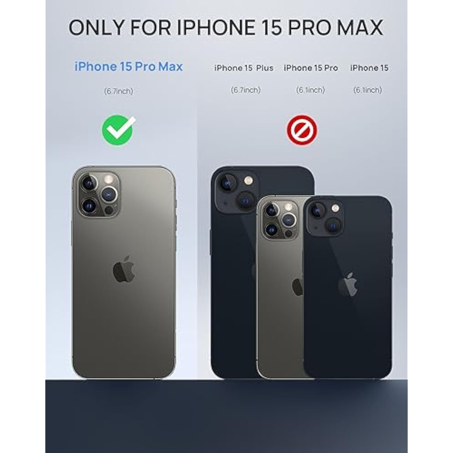 Magnetic For Iphone 15 Pro Max Case, Ip68 Waterproof Dustproof Case, [Compatible With Magsafe] [Built-In Screen Protector] Full Body Heavy Duty Rugged Phone Cover 6.7 Inch, Black/Clear