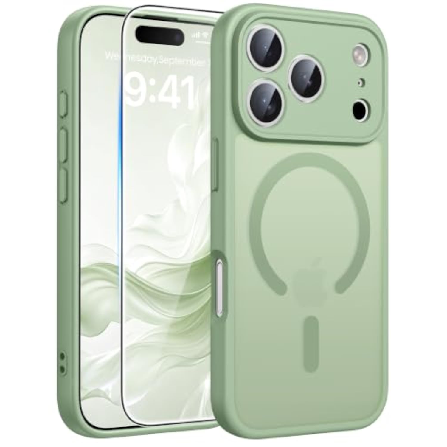 Translucent Mint Green MagSafe Case for iPhone 17 Pro Max