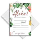 Hawaiian Aloha Luau Birthday Decorations, Aloha Party Celebration, Hawaiian Aloha Luau Birthday Invitation. (082)