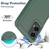 For Moto G 5G 2024 Case, [Military Grade Drop Tested] With Screen Protector, Dual Layer Protective Heavy Duty Cell Phone Cover Non-Slip Shockproof Case For Motorola Moto G 5G 2024 (Dark Green)