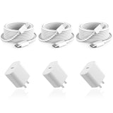 For Samsung Super Fast Charger,Samsung Charger Fast Charging Block,3Pack 20W Usb C Wall Charger,10Ft Quick Usbc Cable For Samsung Galaxy S20 Ultra/S24/S23/S22/S21/S20/A14/A54/Z Fold 6/5/Z Flip 6/5