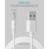 2.7Ft Replacement Usb Dc Charging Cable 2.5Mm Fast Charger Cord 2 Pack