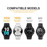 [2+4] Pack For Samsung Galaxy Watch Fe/Galaxy Watch 5/Galaxy Watch 4 40Mm Screen Protector Case, Hard Pc Protective Bumper Shell + Antifog Tempered Glass Film, Waterproof Face Cover Set