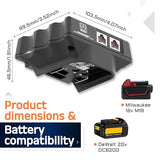 Portable Combo (Passive 24V/50V & Active Af/At) Poe Injector Compatible With Dewalt/Milwaukee Battery Feed | Battery Powered | 1 Gigabit Full Duplex Passthrough | Up To 50 Watt Power Supply | Ethernet