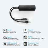 Poe Splitter Gigabit 36W 12V/3A, Dc 5.5 * 2.1Mm Plug Poe To Dc 12V/3A Output, Gigabit Ethernet Comply Ieee802.3Bt, Plug And Play (Ps5712Bg)