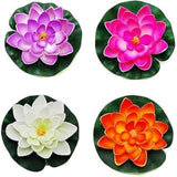 4 Pcs Artificial Water Lily Foam Lotus Flower Pond Decor For Pond Patio Garden Pool Garden Creative Accessories Artificial Plants And Flowers