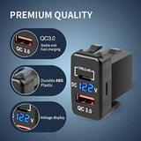 Quick Charge 3.0 & Pd Usb C Dual Usb Port Charger Socket Power Adapter For Toyota