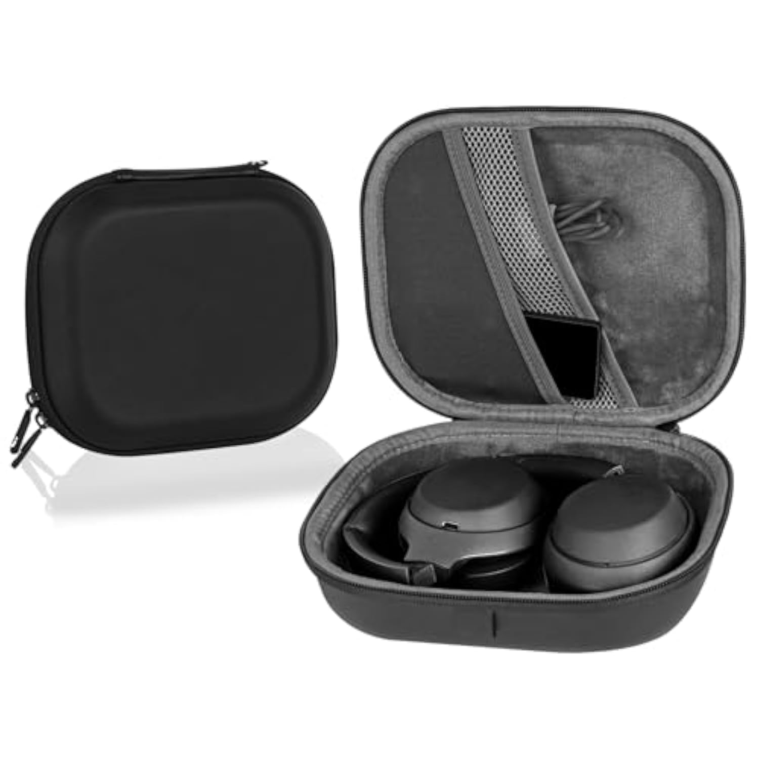 Headphones Carrying Case Compatible With Sony Wh-1000Xm6, Wh-1000Xm4, Wh1000Xm3, Wh-Xb900N, Mdr-1000X, Protective Hard Shell Travel Bag With Cable, Charger Storage (Black)