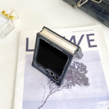 Phone Case For Samsung Galaxy Z Flip3/Z Flip4,Luxury Designer Pu Leather Case Classic Shockproof Tpu Bumper Premium Protection Soft Cover Case Compatible With Samsung Galaxy Z Flip 3/4(Khaki)