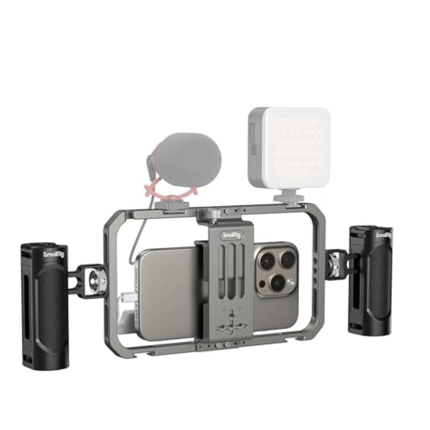SmallRig Universal Phone Cage, Smartphone Video Rig Kit with Handles, Handheld Filmmaking Vlogging Case Stabilizer for Videomaker, for iPhone for Samsung for Pixel and Other Android Phones