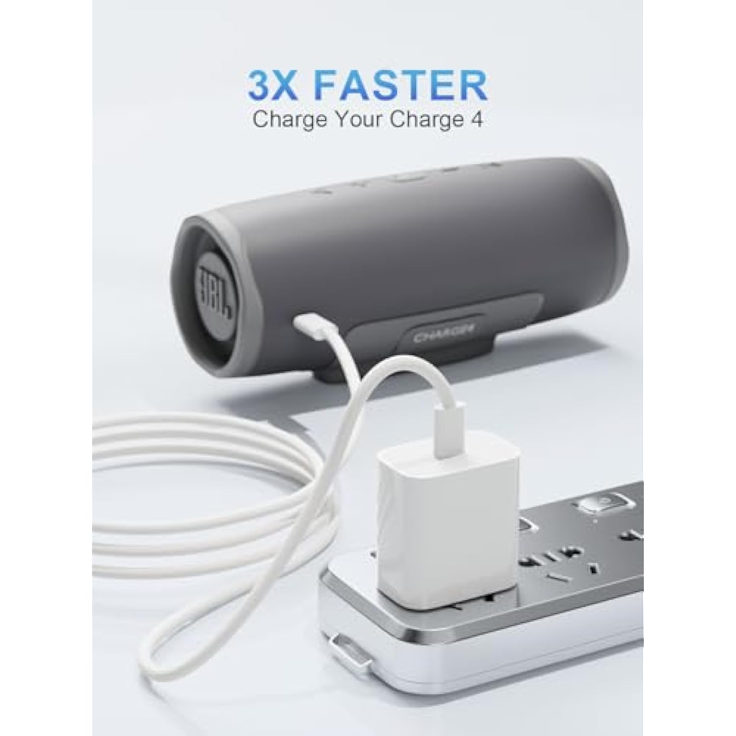 Replacement For Jbl Flip 5 Charger Jbl Bluetooth Speaker Charger(3.3Ft Cable Included)