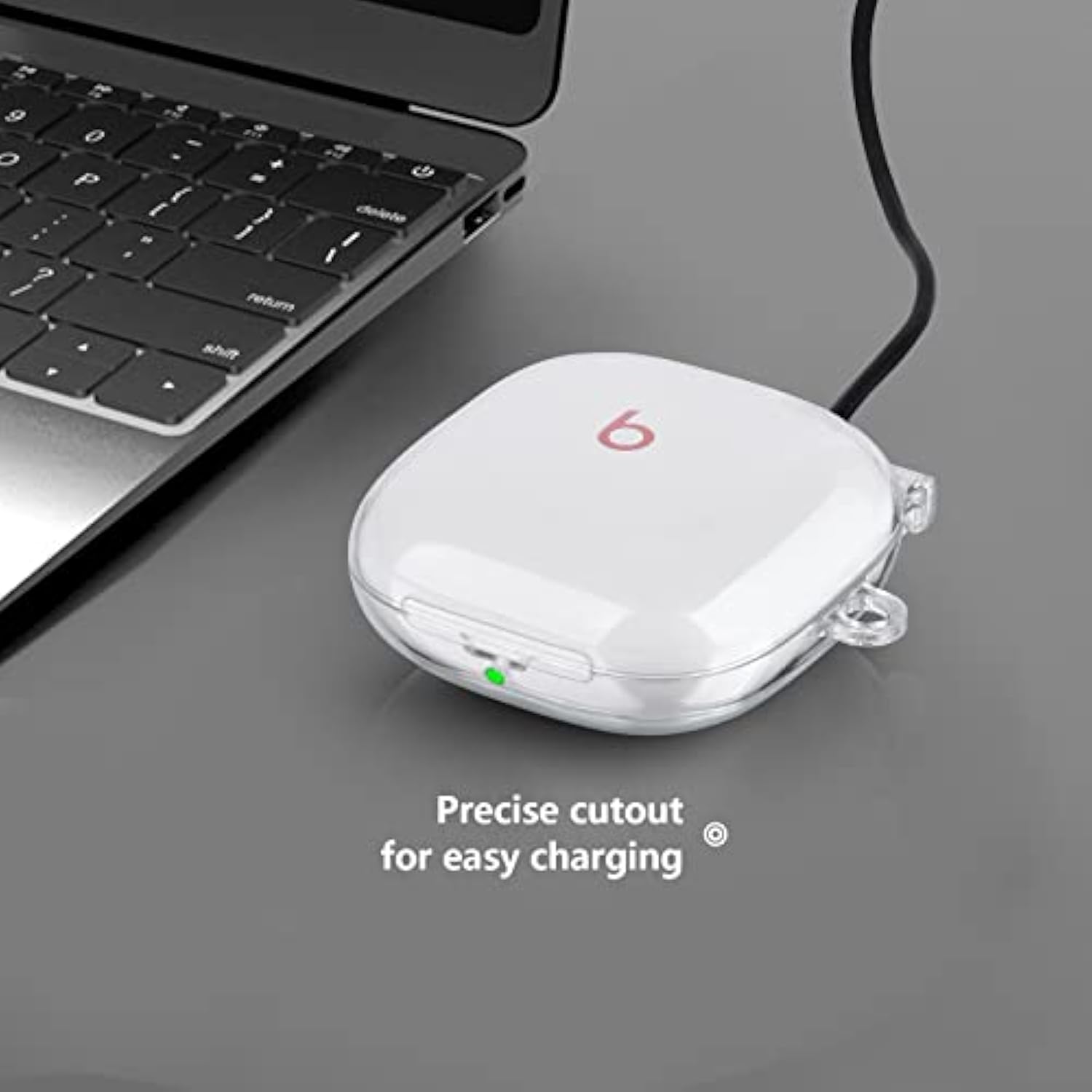 Compabitle With Beats Fit Pro Case Cover, Hard Case For Apple Beats Fit Pro 2021 Shockproof Protective Earbuds Case With Keychain Accessories For Men Women (Clear)