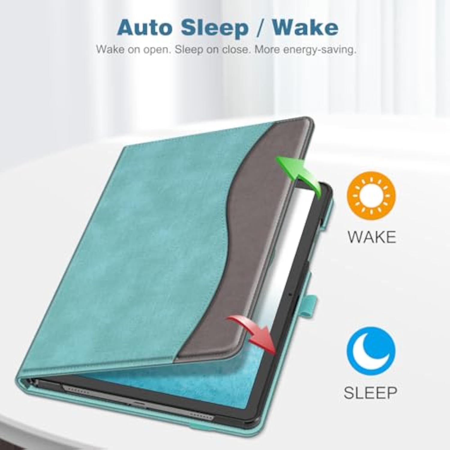 Fintie Case For Samsung Galaxy Tab A9 Plus/A9+ 5G 11 Inch 2023 Model (Smx210/X216/X218), Multiangle Viewing Smart Stand Back Cover With Pocket Auto Wake/Sleep, Turquoise