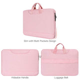 15.6 Inch Laptop Sleeve Tsa Case For Women Ladies Bag For Macbook Pro 16" M4 M3 M2 M1, Lenovo Ideapad 15.6", Hp Envy/Victus 15.6, Dell Inspiron 15, Acer Aspire/Nitro 15, Asus Msi Macbook 15 Case, Pink