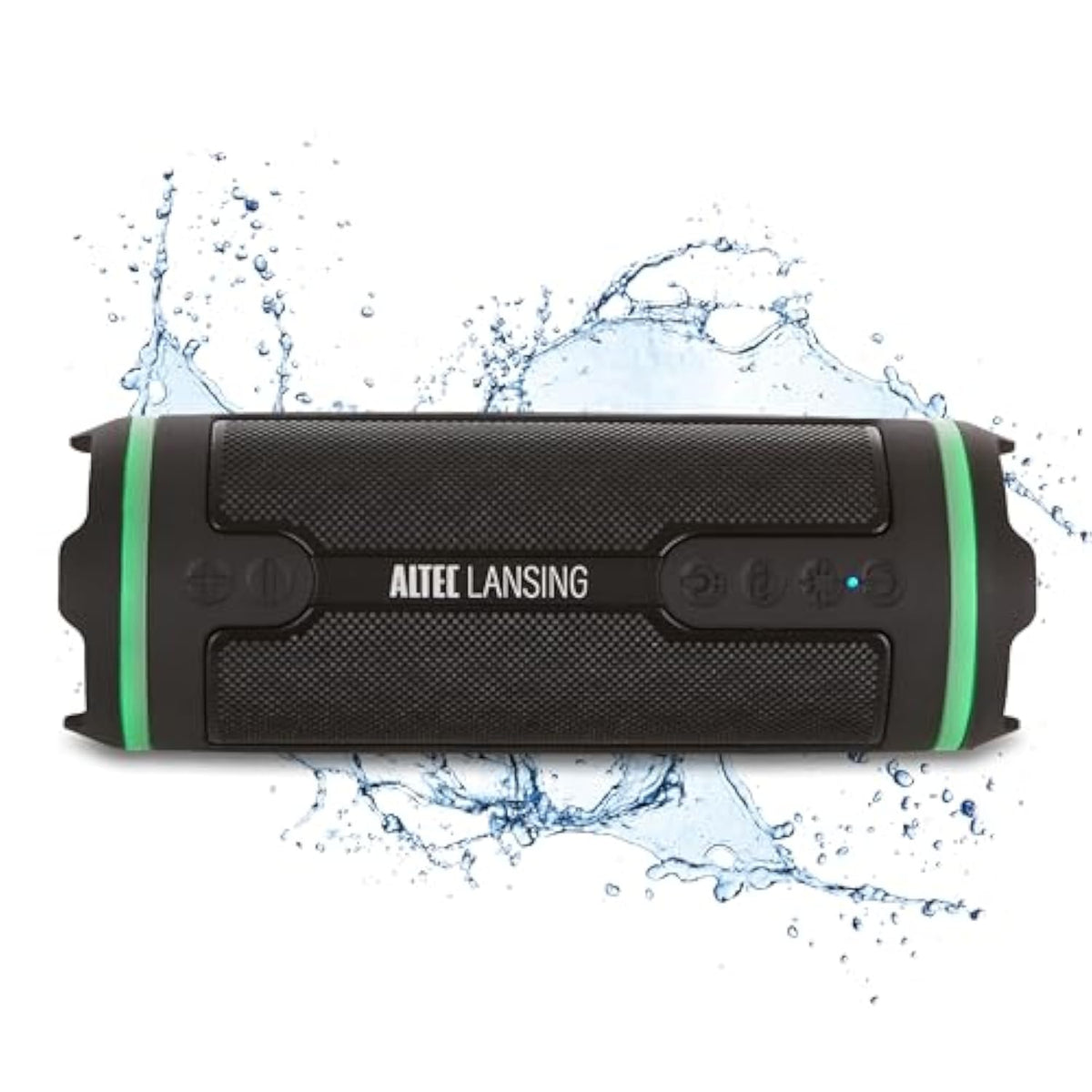Altec Lansing HydraMOTION 2.0 Wireless Bluetooth Speaker, 16H Battery, RGB Lights, USB-C Quick Charge, IP67 Rated Waterproof Bluetooth Speaker, Mountable, Voice Assistant