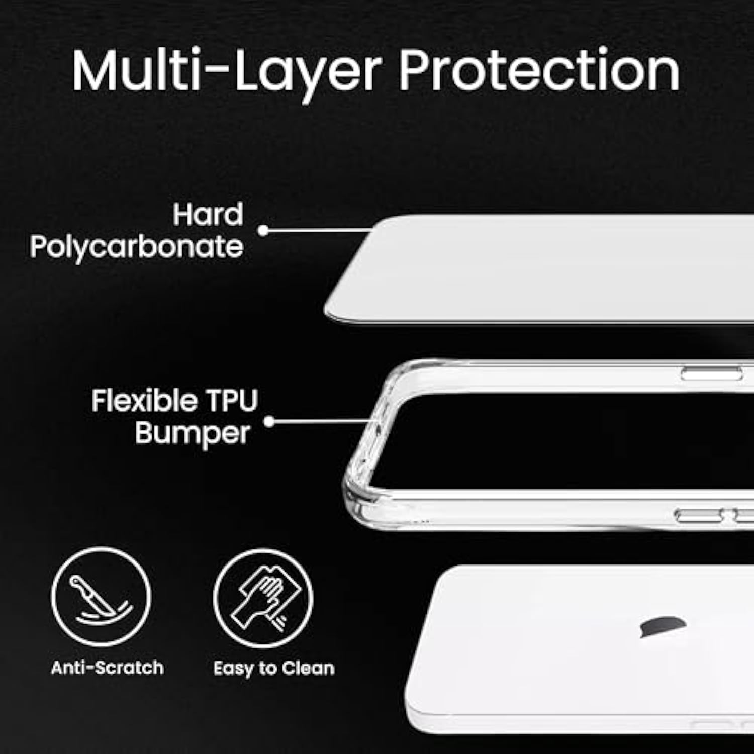 iPhone 13 Clear Anti-Yellow Silicone Case Slim Shockproof 6.1 Inch