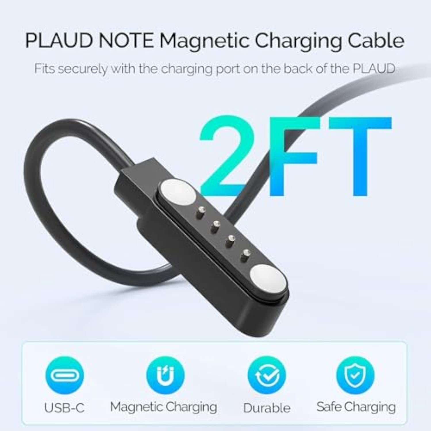 Charger Cable For Angelsense Personal Gps Tracker, Replacement Usb Charging Cable Cord, 4Pin Magnetic High Speed Charger For Angelsense Personal Gps Tracker