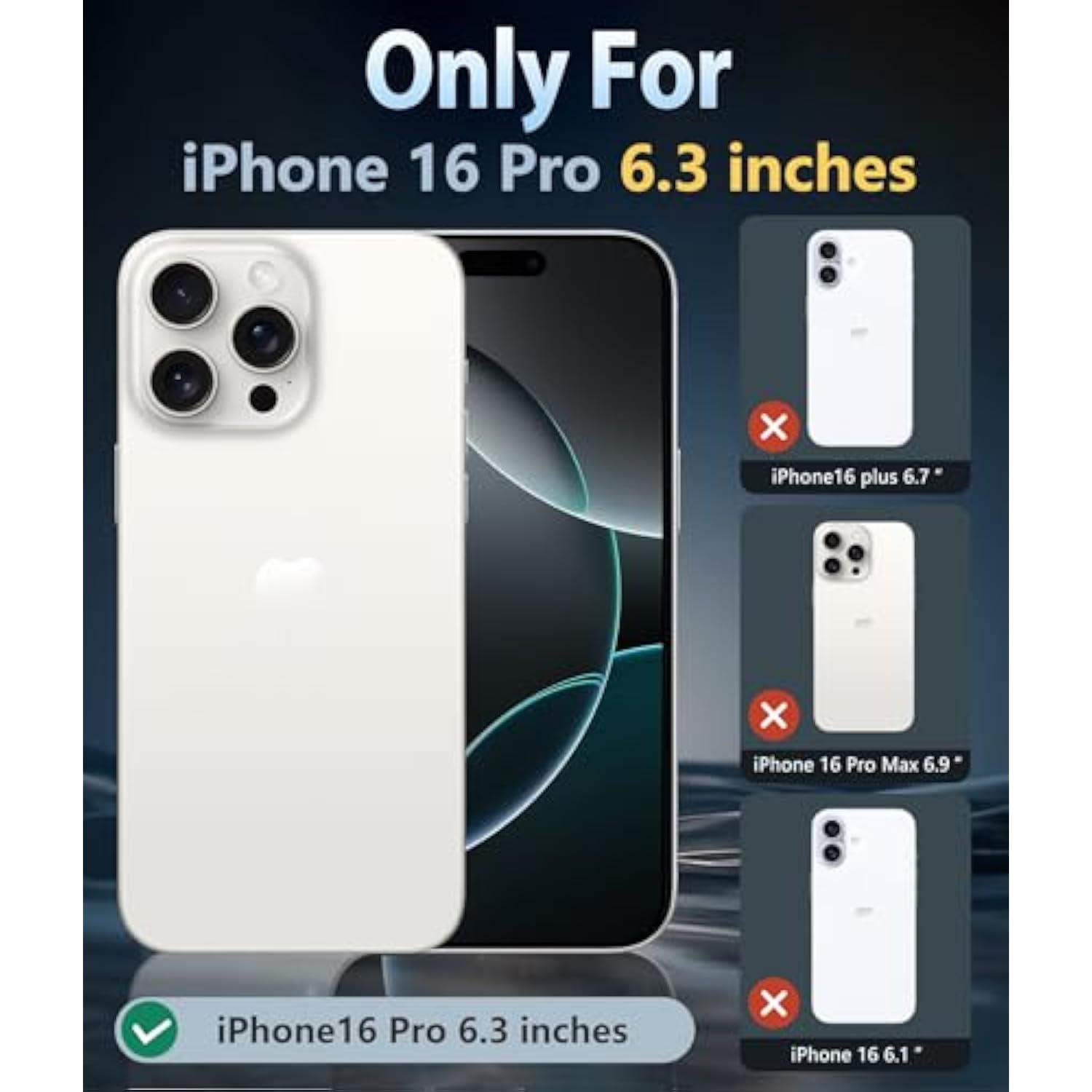 iPhone 16 Pro Case, MagSafe, Drop Protection, Shockproof, Anti-Yellowing
