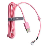 New Usb Wire Data Line/Audio Cable Replacement For Razer Kraken Kitty Edition/Ultimate Edition Headphone (Pink)
