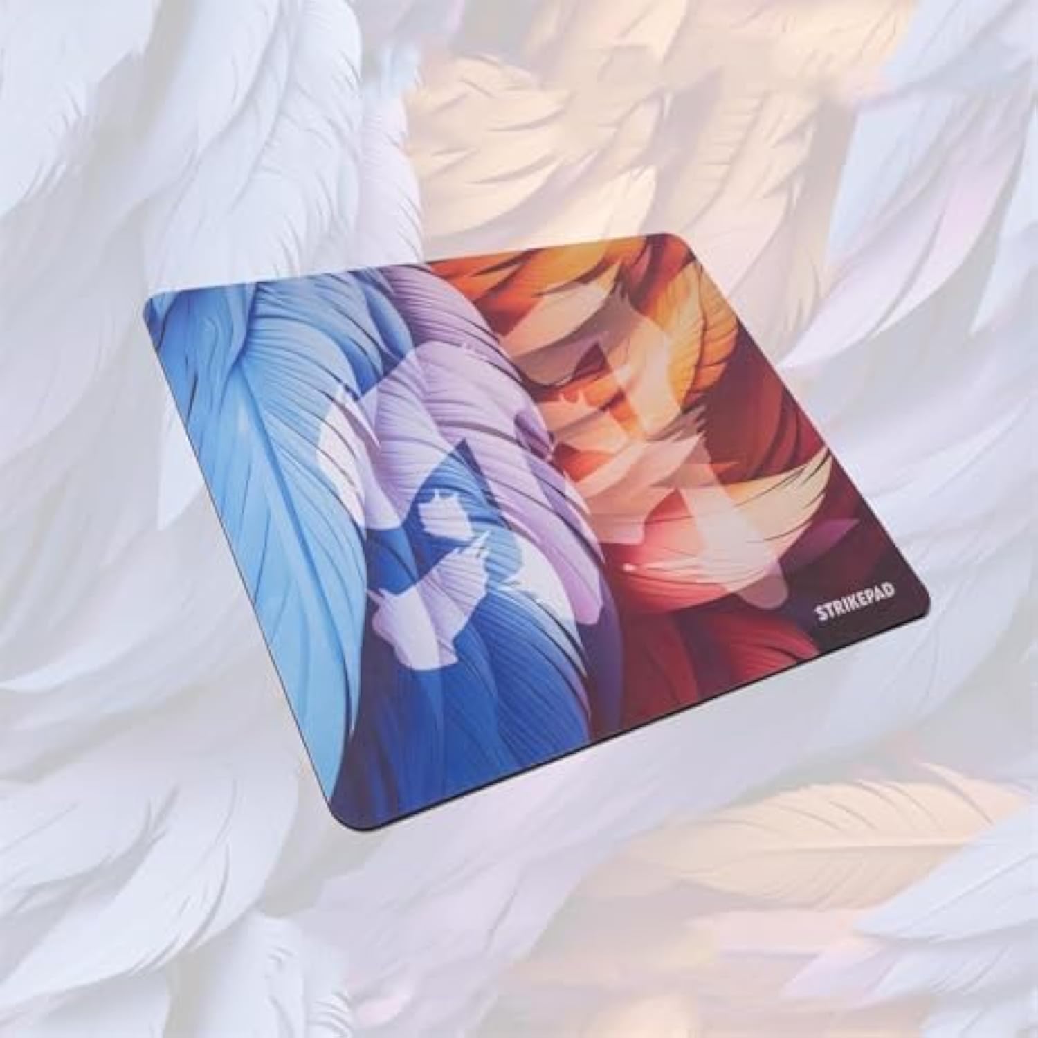 Gaming Mouse Pad And Large Desk Mat, Waterproof Speed Mousepad, Non-Stitched Edges, Transformation Pattern, Durable Mouse Mat For Office And Gaming, Fantech Strikepad (Blue, 19.3L*16.6W Inches)