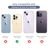 [6 In 1] For Iphone 14 Pro Screen Protector(6.1 Inches), 2 Pack Iphone 14 Pro Back Screen Protector With 2 Pack Camera Lens Protector And Front Screen Protector Glass, 9H Hardness, Ultra Hd
