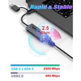 WAVLINK USB C to 2.5G Ethernet Adapter and USB to 2.5 Gigabit Ethernet Adapter