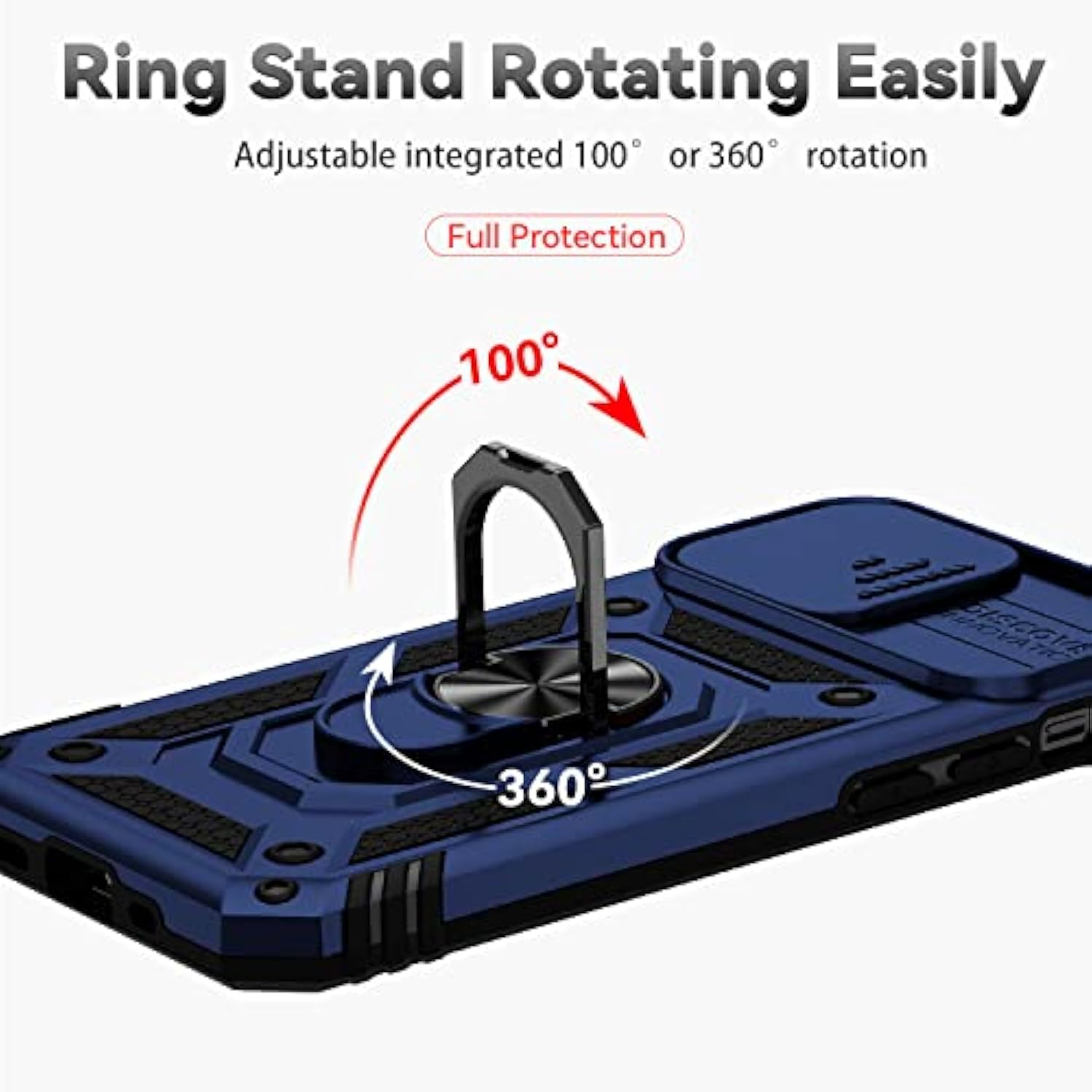 Iphone 13 Case With Screen Protector Dual Layer Drop Protection Navy Blue