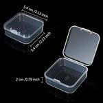 6 Pieces Mini Plastic Clear Beads Storage Containers Box For Collecting Small Items, Beads, Jewelry, Business Cards, Game Pieces, Crafts (2.13 X 2.13 X 0.79 Inch)