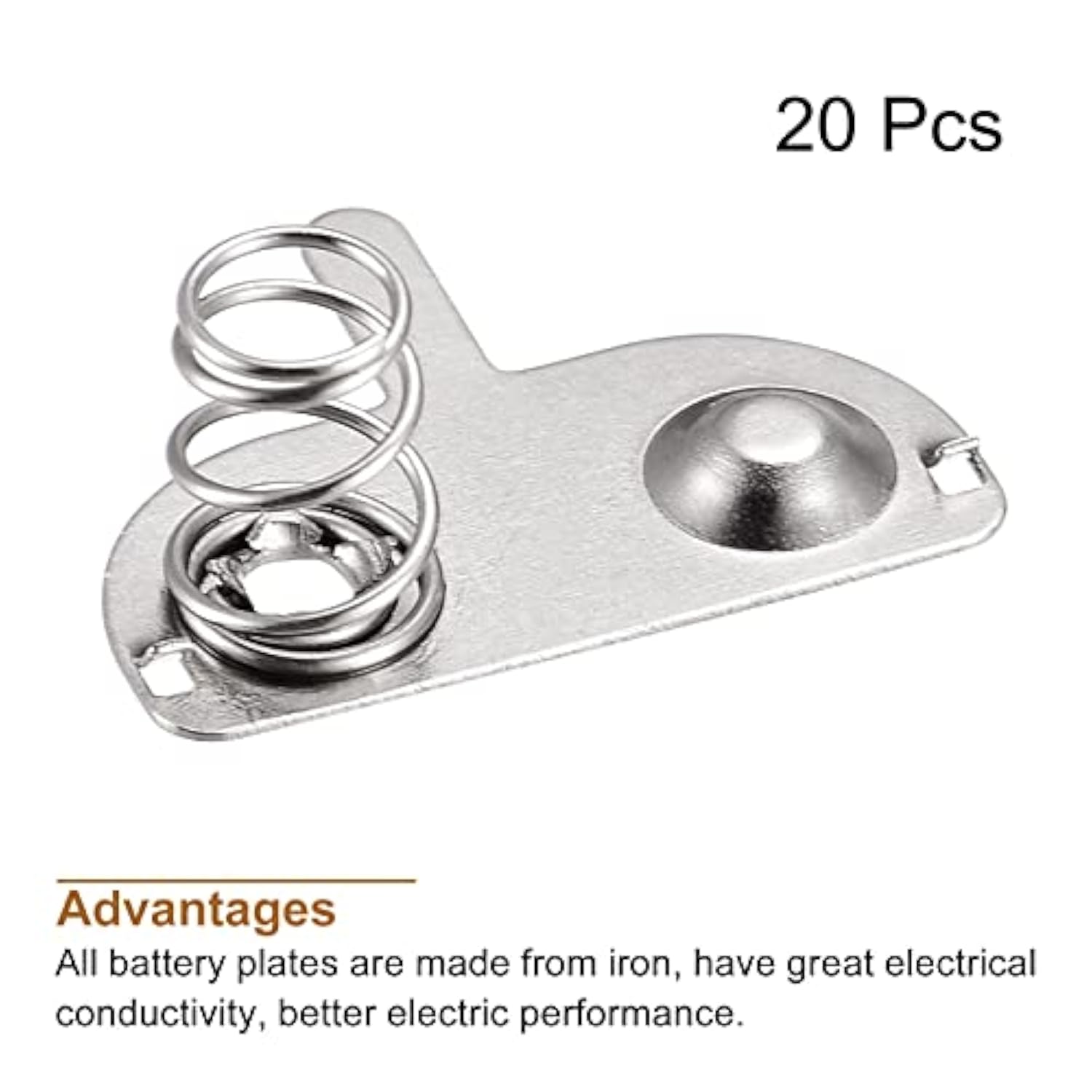 Battery Spring Plate Aaa Batteries Spring Contact Nickel Plated 20Mmx9Mm 20 Pcs