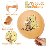 Winnie Balloons For Baby Shower Decorations, 12 Inch Cute Birthday Ballloons Classic Latex Balloon For Party Decor