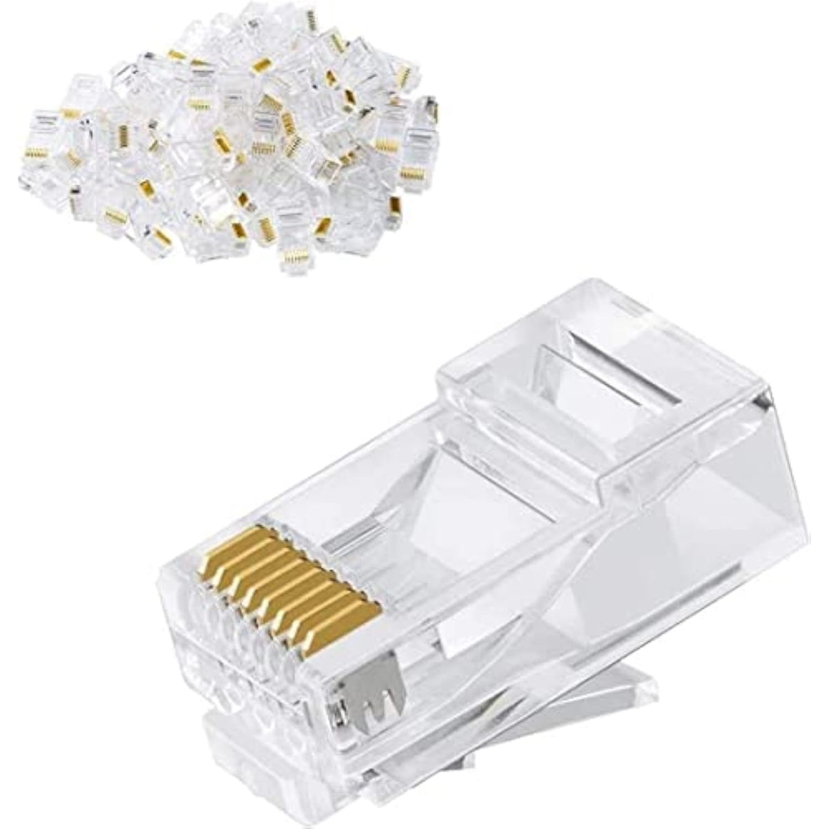 Cat6 Rj45 Connectors 100-Pack Cat6 / Cat5E Rj45 Ends, Pass Through Ethernet Ca