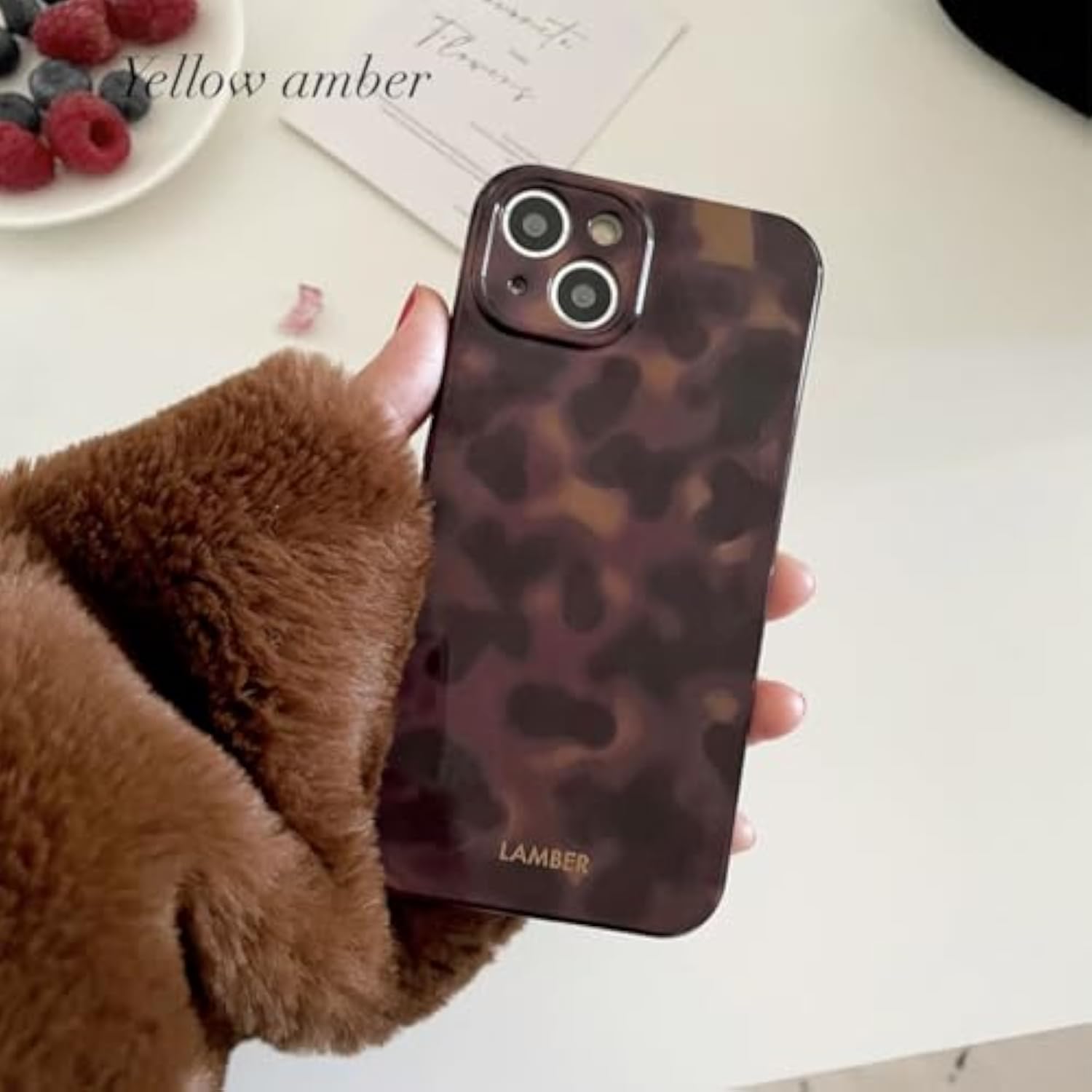 Tortoiseshell Leopard Print Phone Case for iPhone 14