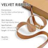 Copper Velvet Ribbon 5/8'' 25 Yards For Christmas Tree, Gift Wrapping, Flower Bouquet, Wreath Decorations, Bow Making