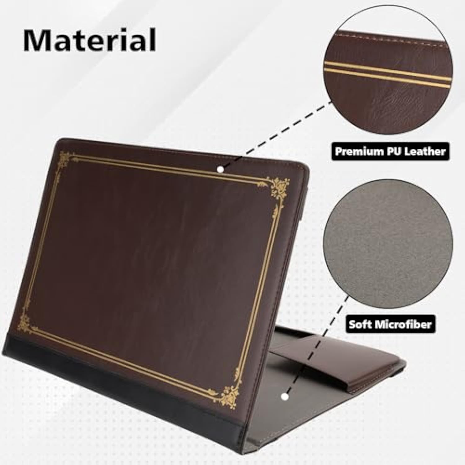 Tytx Compatible With Macbook Air 13 Inch Leather Case 2021 2020 2019 2018 Release M1 A2337 A2179 A1932 Retina Display Touch Id,Protective Leather Case Cover For Laptop, Brown