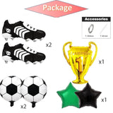 Soccer Party Balloons Foil Soccer Balls Football Sneakers Trophy Stars Sports Decor