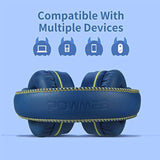 M1 Kids Headphones Wired Headphone For Kids,Foldable Adjustable Stereo Tangle-Free,3.5Mm Jack Wire Cord On-Ear Headphone For Children (Blue)