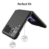 Case For Samsung Galaxy Z Flip 3 5G 2021, Slim Fit Matte Pc Cover Phone Case For Galaxy Z Flip3 - Black