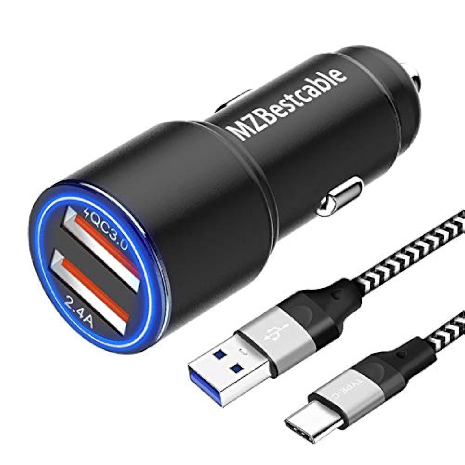 Car Charger Fast Charging For Moto G Stylus 5G 2021 2020/Power 2021 2022 2023,G100/G Pure/G Play/G Fast/G7 Play Power,Edge 2021 2020/Z4 Z3,One 5G Ace,30W Adapter Quick Charge 3.0+6Ft Usb Cable