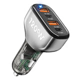 120W Usb C Car Charger, 4 Ports Cigarette Lighter Usb Car Charger Adapter, [2 Pd 60W+2 Qc3.0 30W] Fast Charging For Iphone 16 Pro Max Galaxy S23/22 Google Pixel Lg Ipad Air