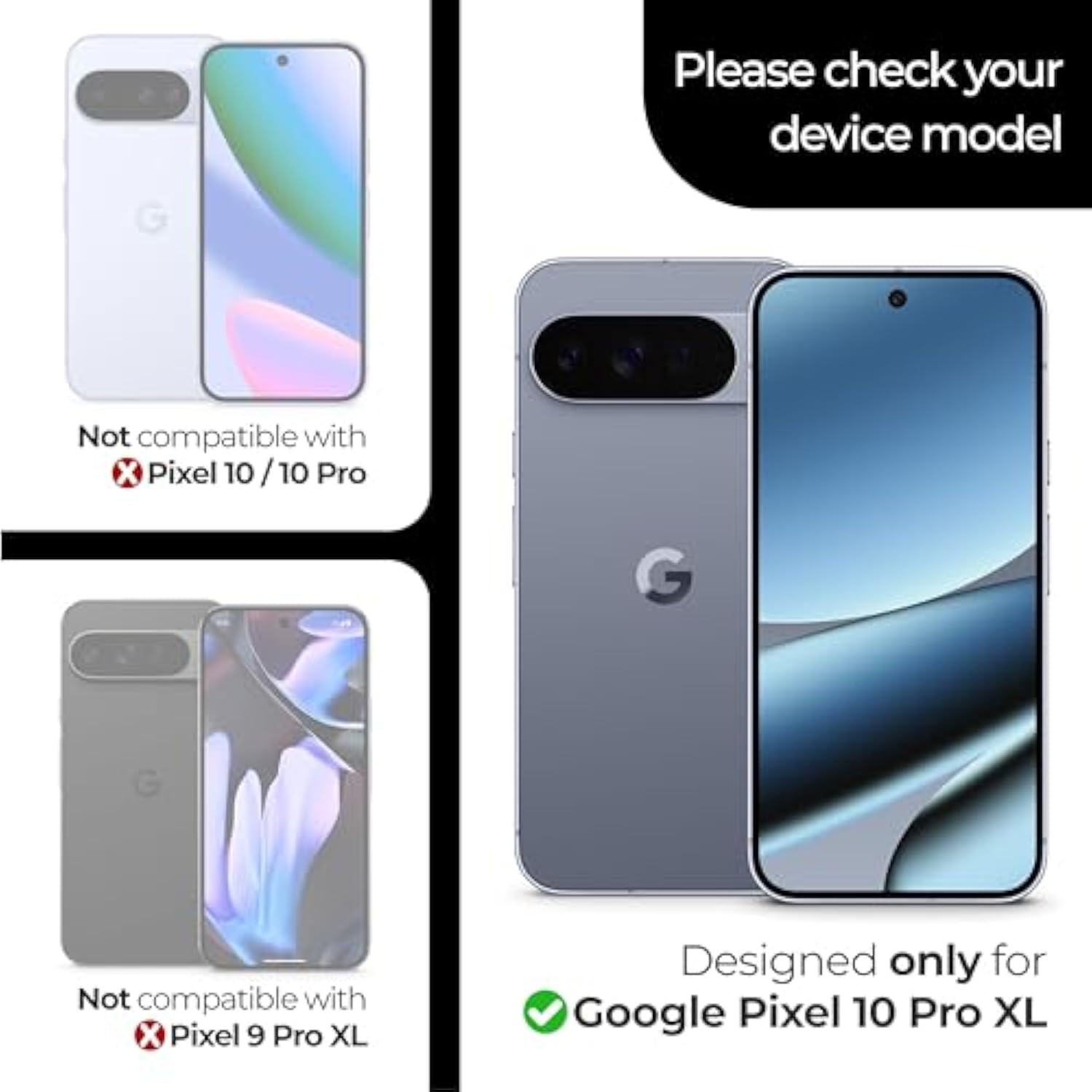 ArmorSuit 3 Pack for Google Pixel 10 Pro XL Screen Protector – Case Friendly, Fingerprint Unlock Supported, MilitaryShield HD Clear Film - Made in the USA