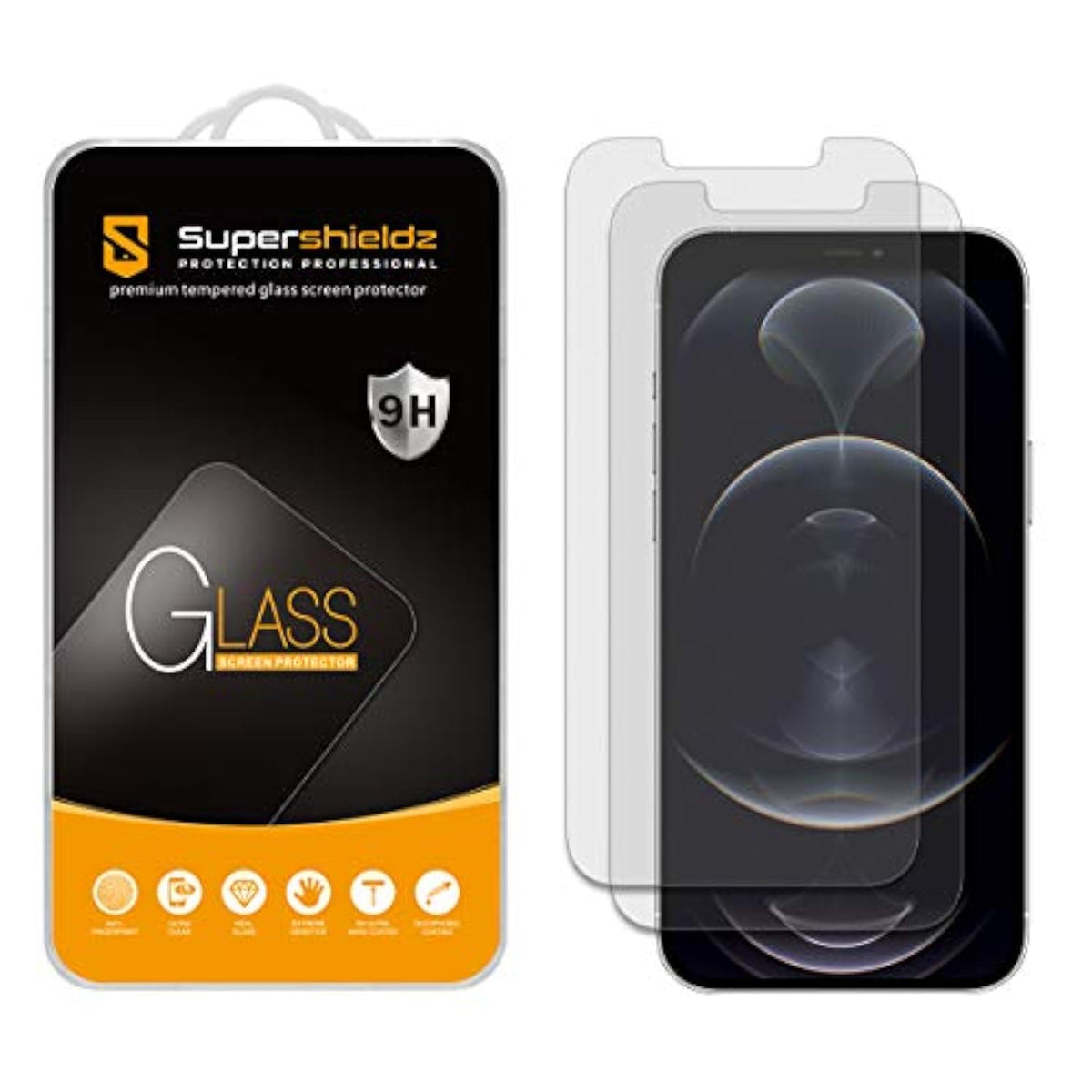 (2 Pack) Anti-Glare (Matte) Screen Protector Designed For Iphone 12 Pro Max (6.7 Inch) [Tempered Glass] Anti Fingerprint, Anti Scratch, Bubble Free