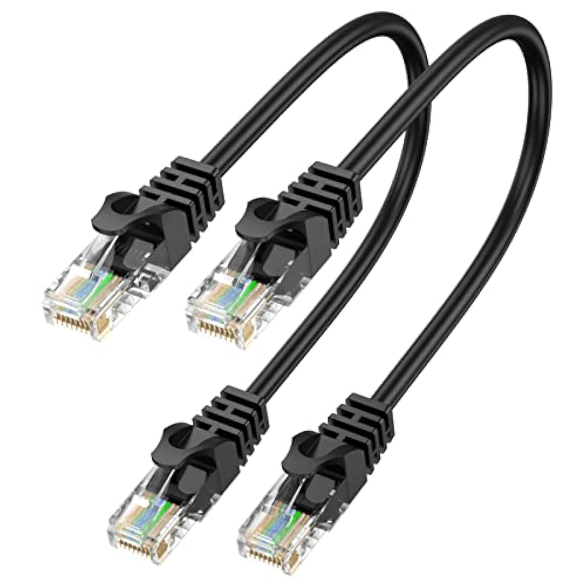 Cat6 Ethernet Cable 1Ft 2-Pack, Short Patch Cable 1 Foot Cord (Cat 6 Cable, In